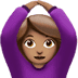 🙆🏽‍♀️ woman gesturing OK: medium skin tone display on Apple